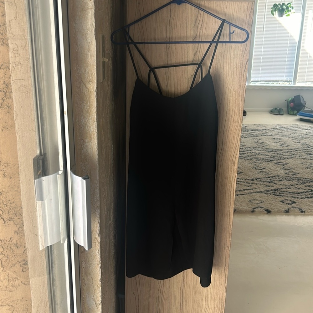 Topshop little black straps dress sz 4